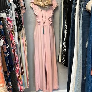 Pink pant romper